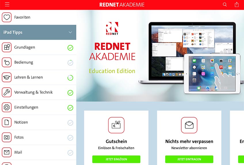 REDNET Akademie App Education Edition